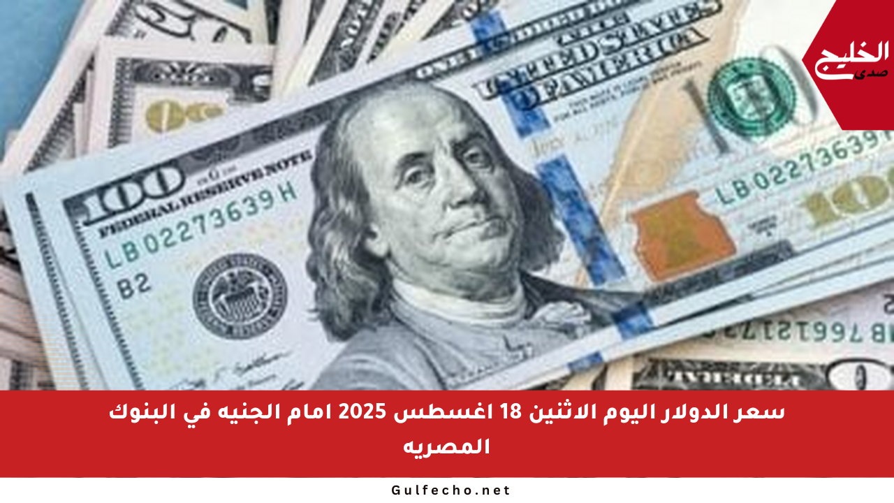 سعر الدولار اليوم الإثنين 18 أغسطس 2025 أمام الجنيه في البنوك المصرية